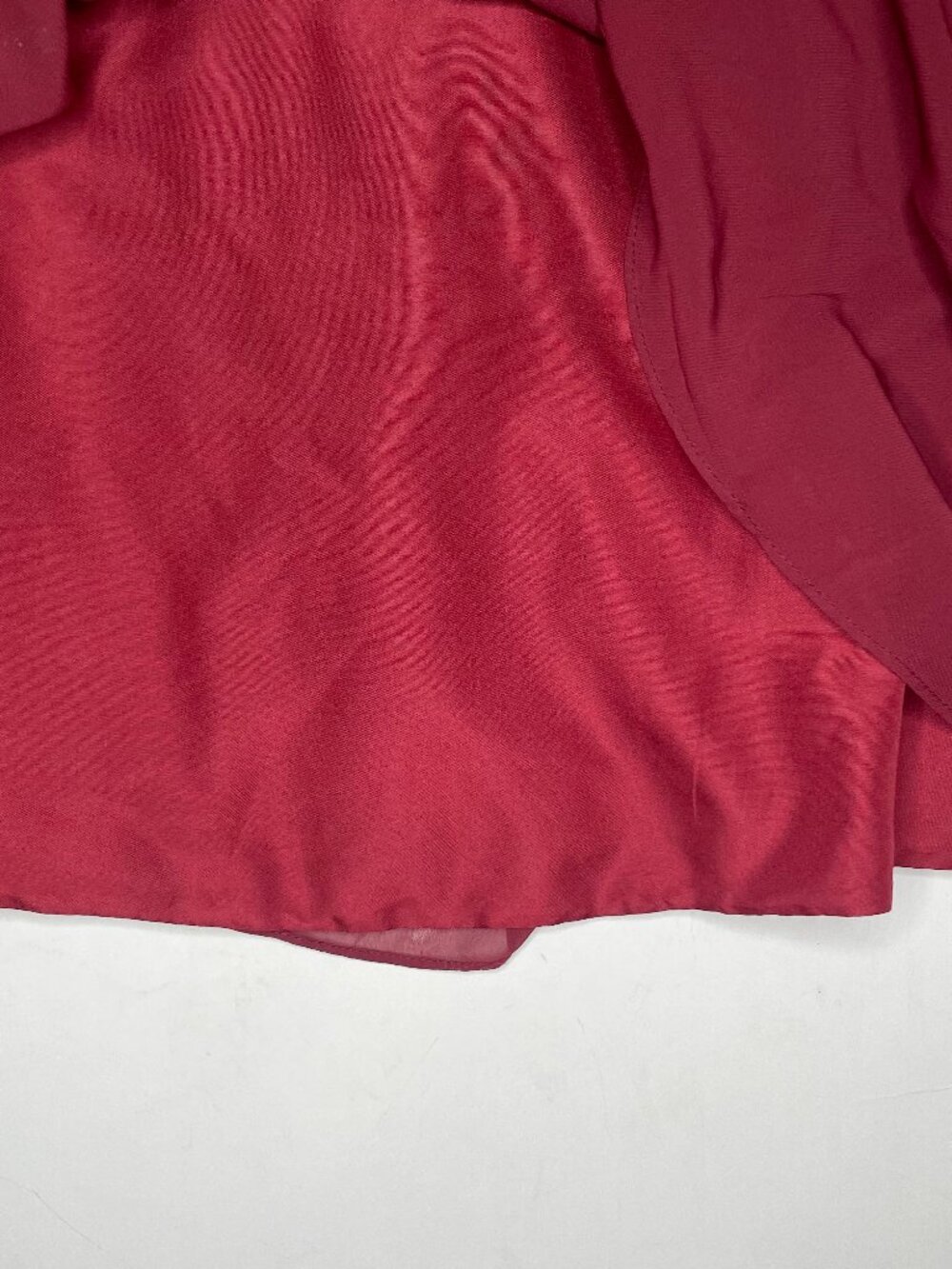 VINTAGE Romantigoth Burgundy Rosette Chiffon One Shoulder Asymmetric Dress 6 - Picture 10 of 15
